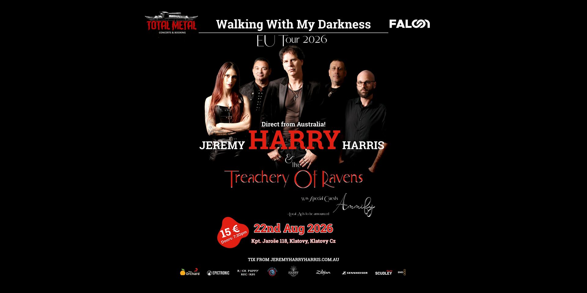 Jeremy Harry Harris & the Treachery Of Ravens | Falcon Klub| Klatovy