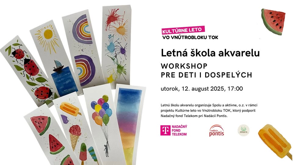 Letná škola akvarelu vo Vnútrobloku TOK
