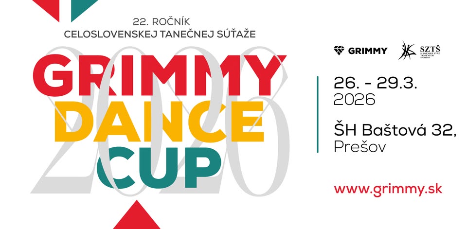 GRIMMY Dance Cup 2026 - DD, HH, ART, CHOREO (22. ročník)