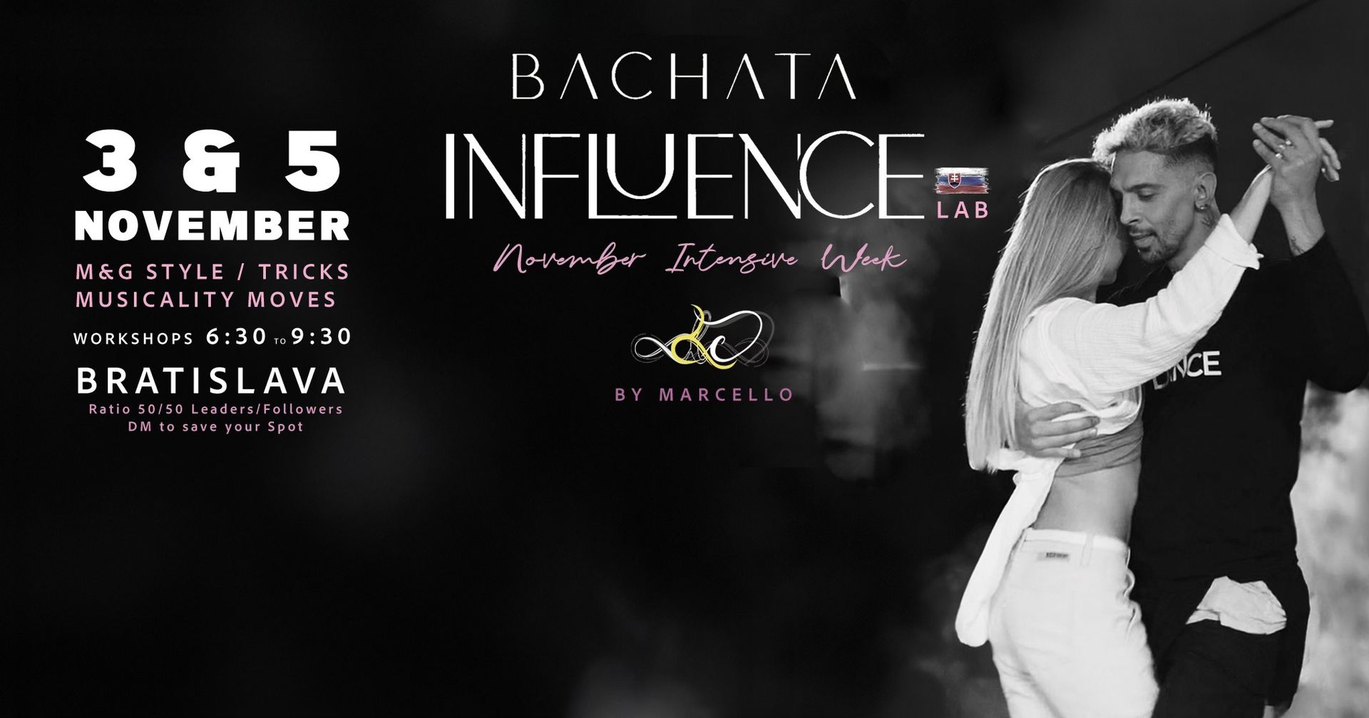 Bachata InFluence Bratislava Intensives 3-5 November
