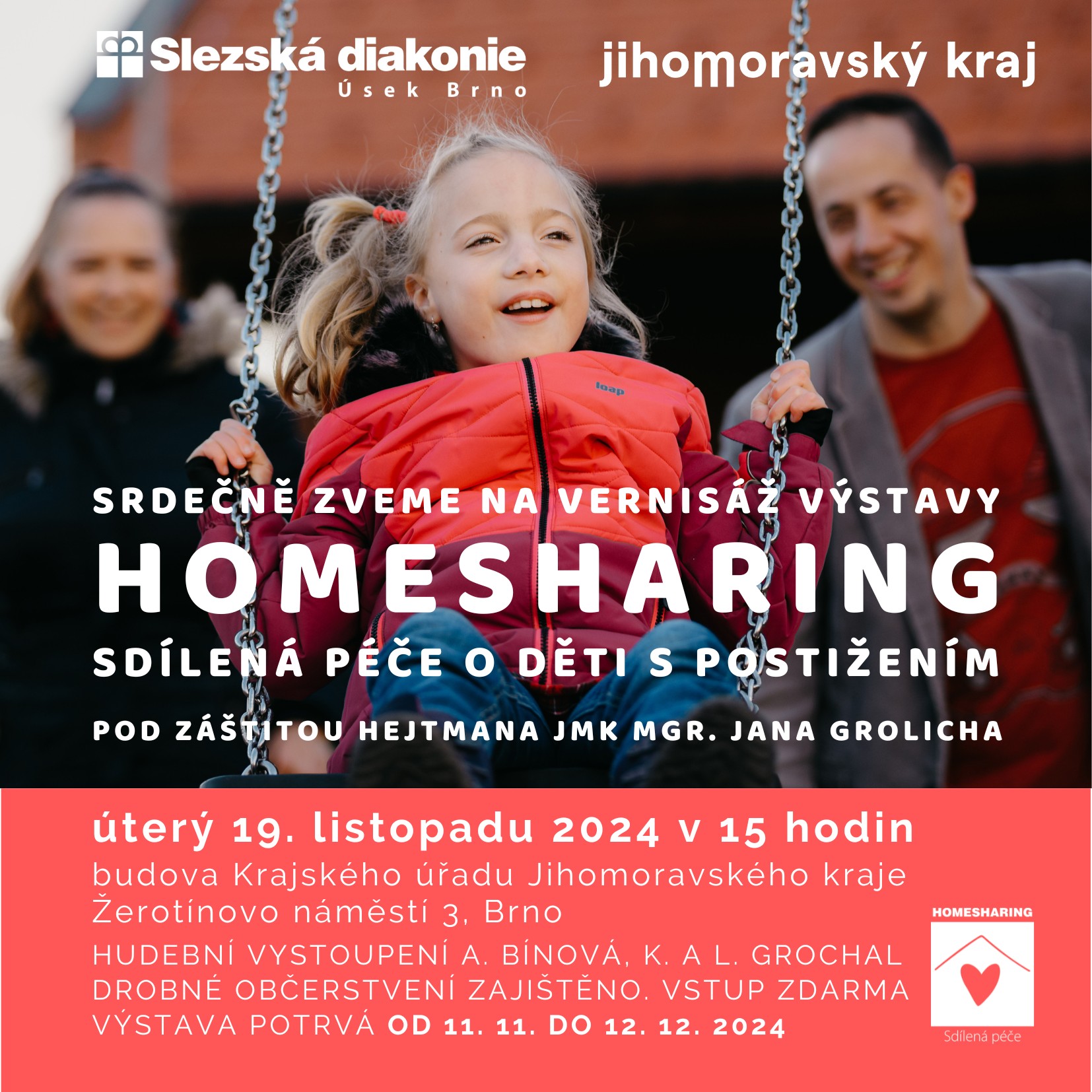 Vernisáž výstavy HOMESHARING - SDÍLENÁ PÉČE O DĚTI S POSTIŽENÍM
