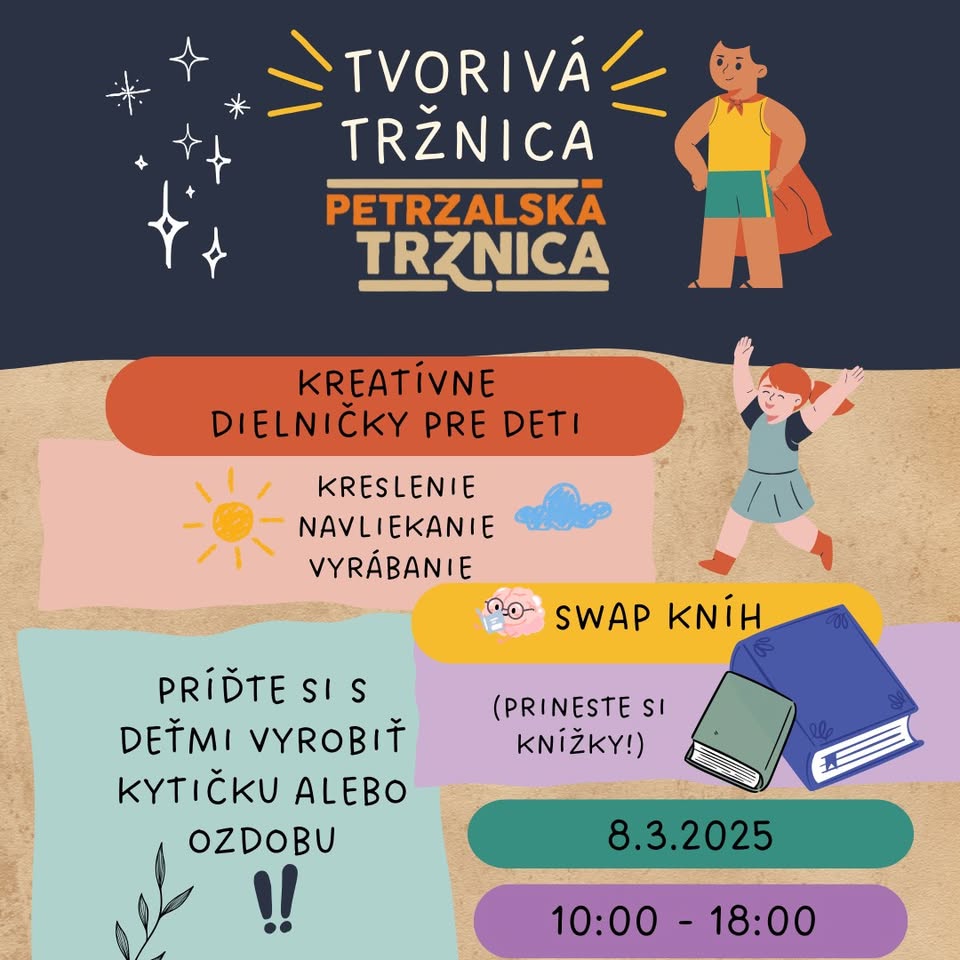 Tvorivá Tržnica v Petržalskej tržnici 🎨📚♻️