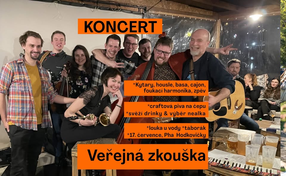 Koncert: Veřejná zkouška & Bad Flash pop up na louce u vody v Docích!