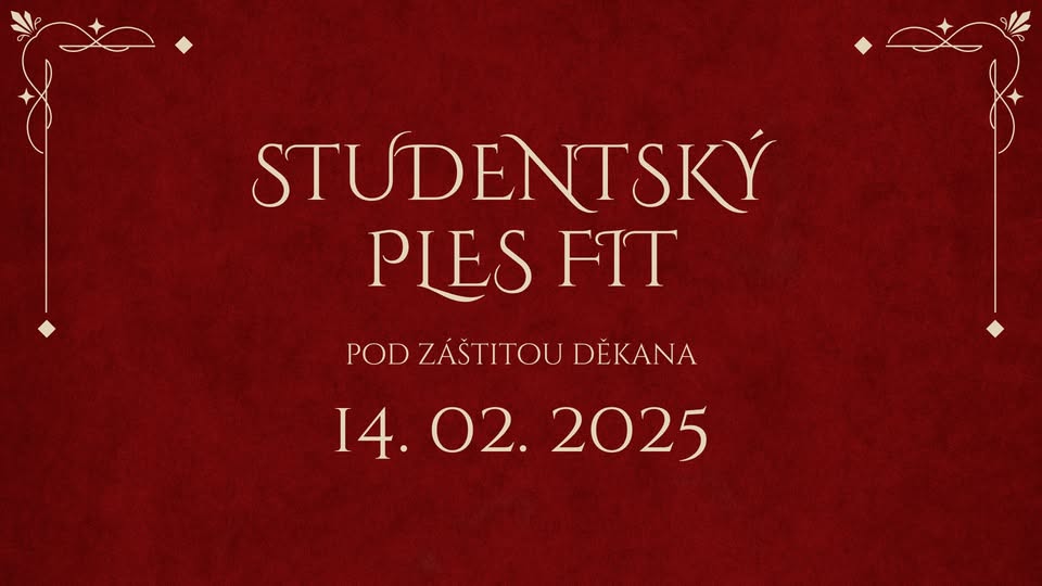 Studenstký ples FIT pod záštitou děkana 2025