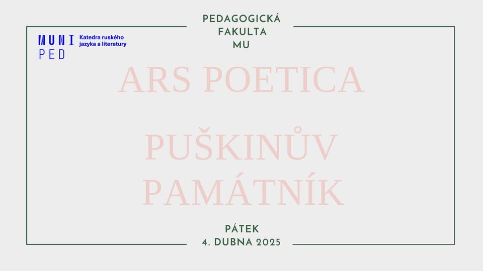 Ars Poetica - Puškinův památník