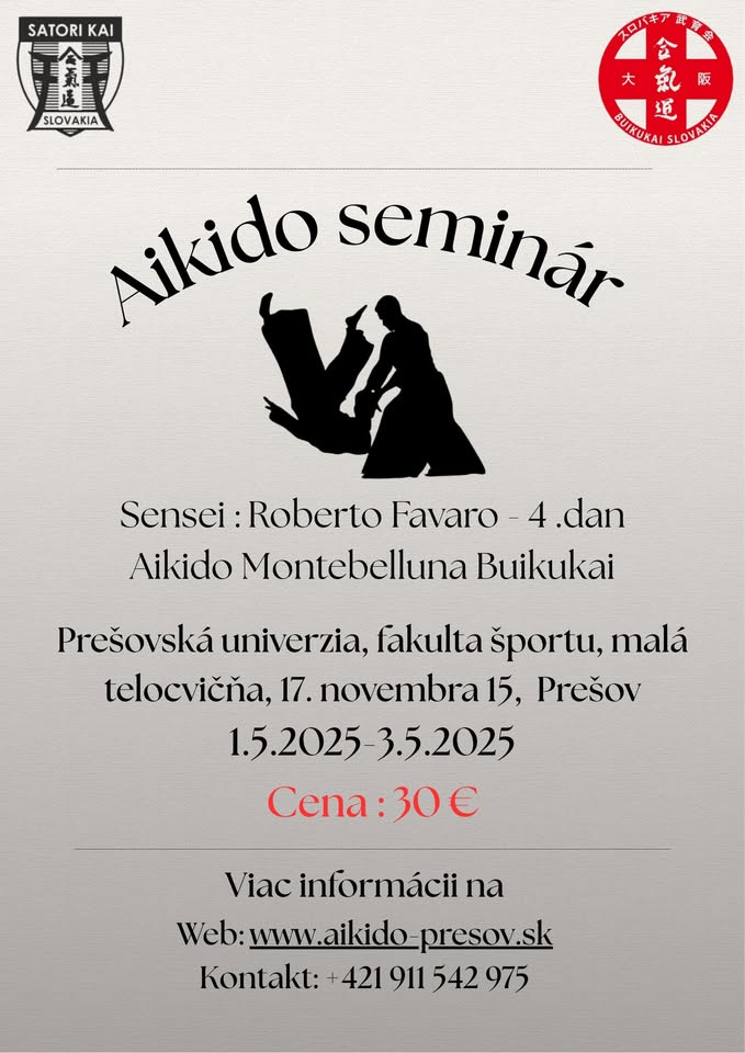 Seminár Aikido - Roberto Favaro ( ITALY )