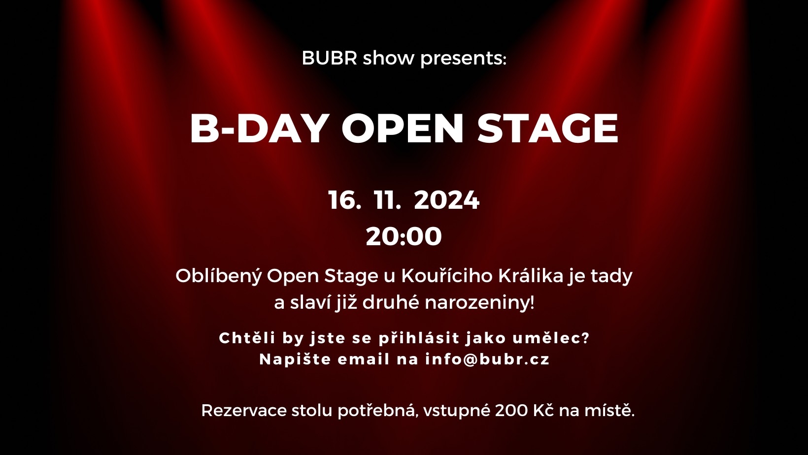 Narozeninový Open Stage u Kouřícího Králika