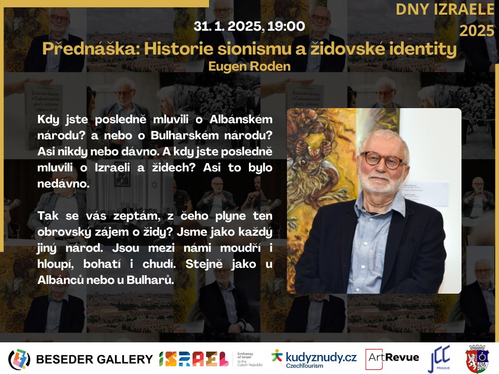 Kabalat šabat + Přednáška: Historie sionismu a židovské identity | Festival DNY IZRAELE