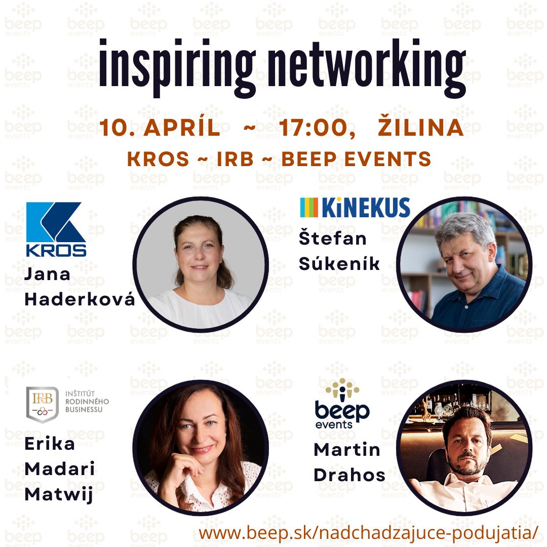 Inspiring networking Žilina, KROS~IRB~beep events