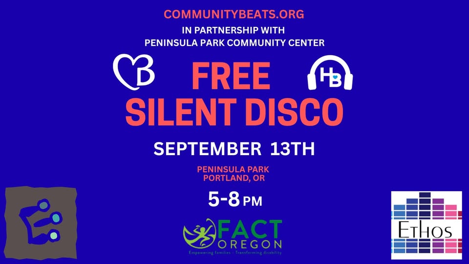 Free Silent Disco & Non Profit Showcase at Peninsula Park – Presented by Community Beats