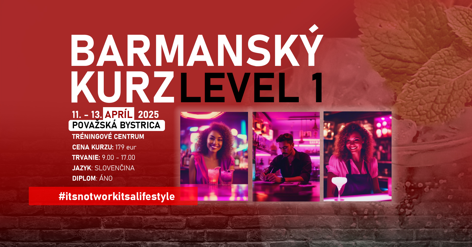 Barmanský Kurz LEVEL 1