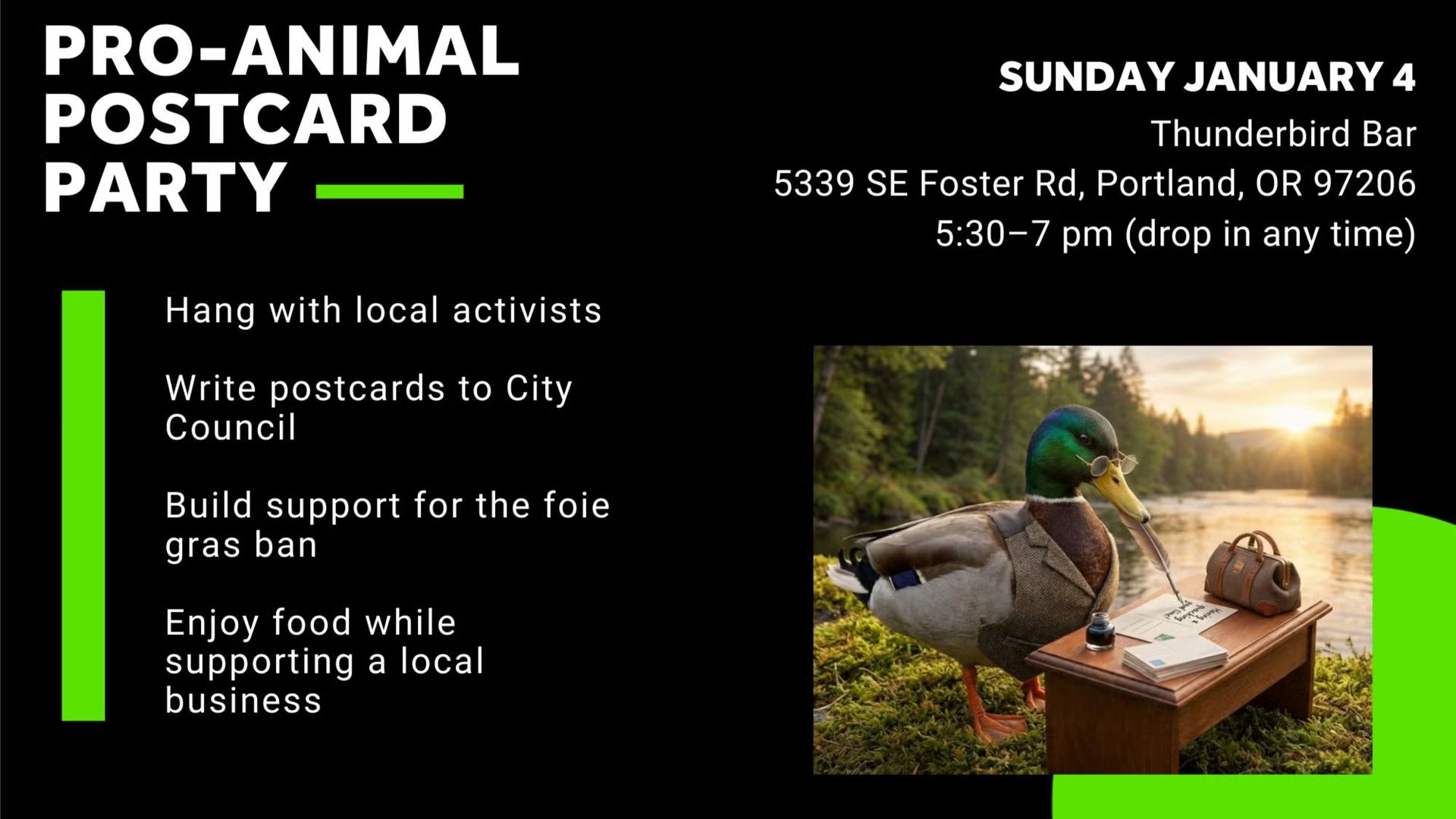 Pro-Animal Postcard Party