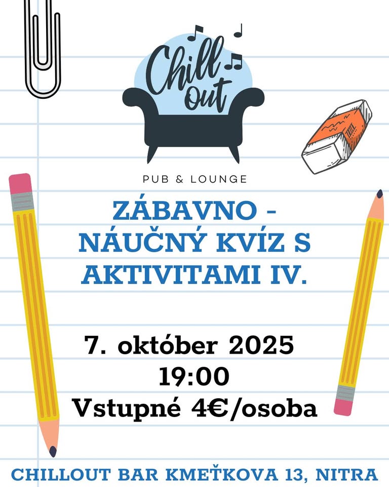 Chillout zábavno - náučný kvíz s aktivitami IV.