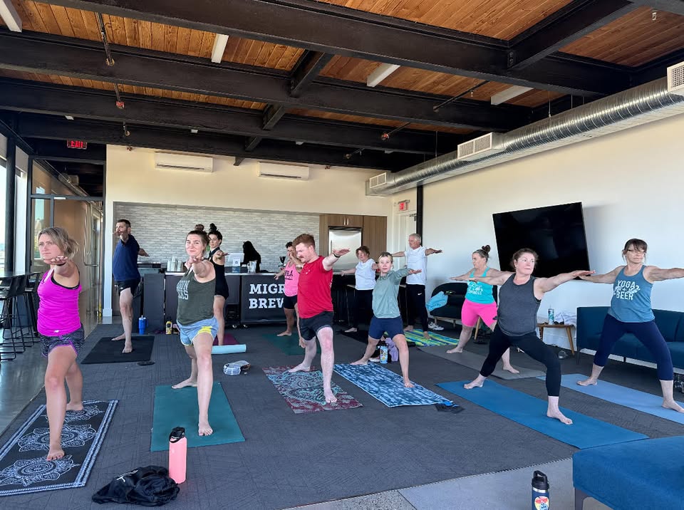 Yoga + Beer Portland | Migration Pacwest Patio
