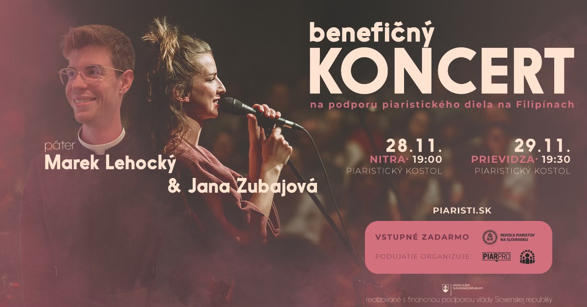 BENEFIČNÝ KONCERT V PRIEVIDZI na podporu piaristického diela na Filipínach