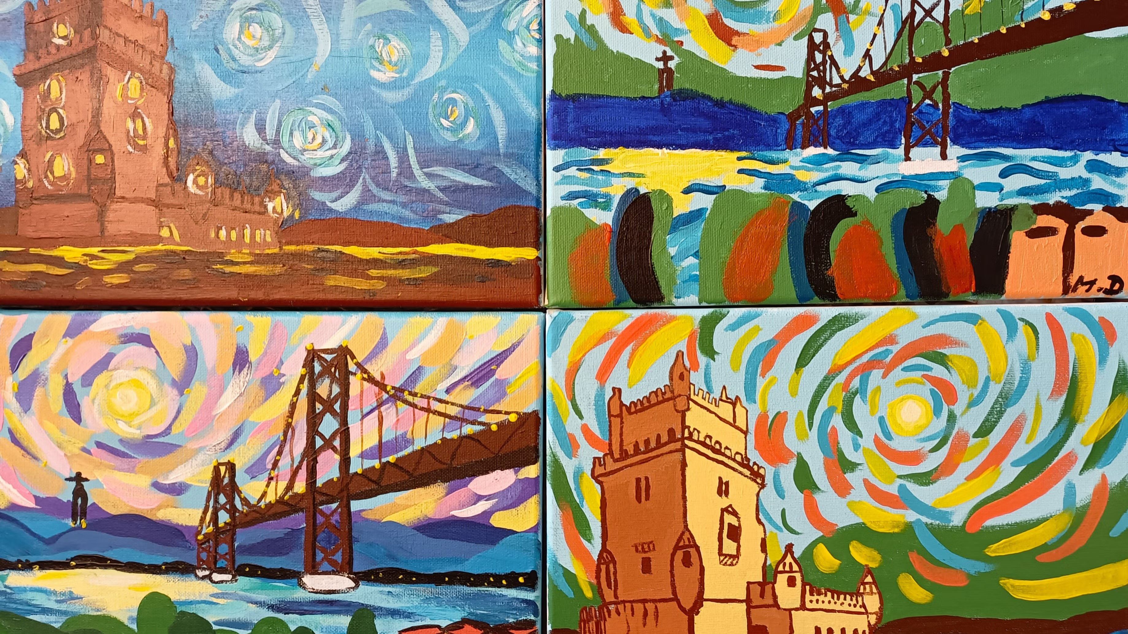 Being Van Gogh in Lisbon - acrylic painting  workshop