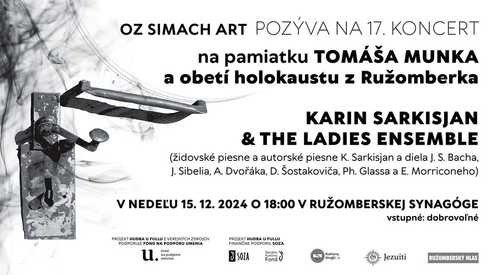 17. koncert na pamiatku T. Munka a obetí holokaustu z Ružomberka