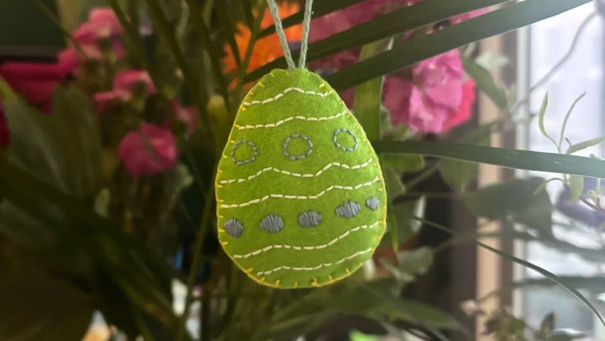 Easter themed embroidery workshop