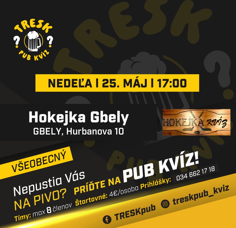 Gbely - VŠEOBECNÝ kvíz v Hokejke