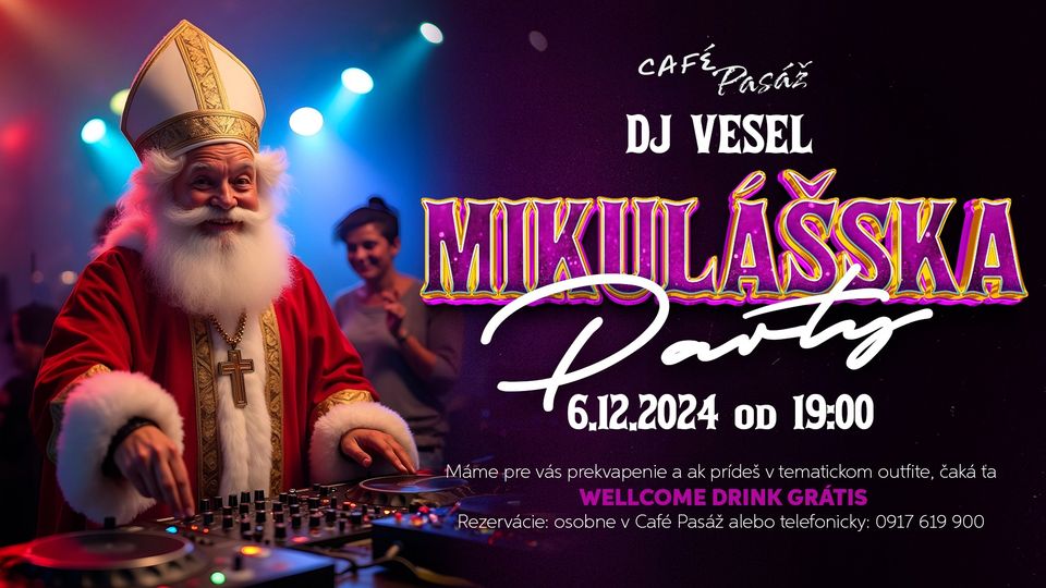 MIKULÁŠSKA PARTY v Café Pasáž 6-12-2024