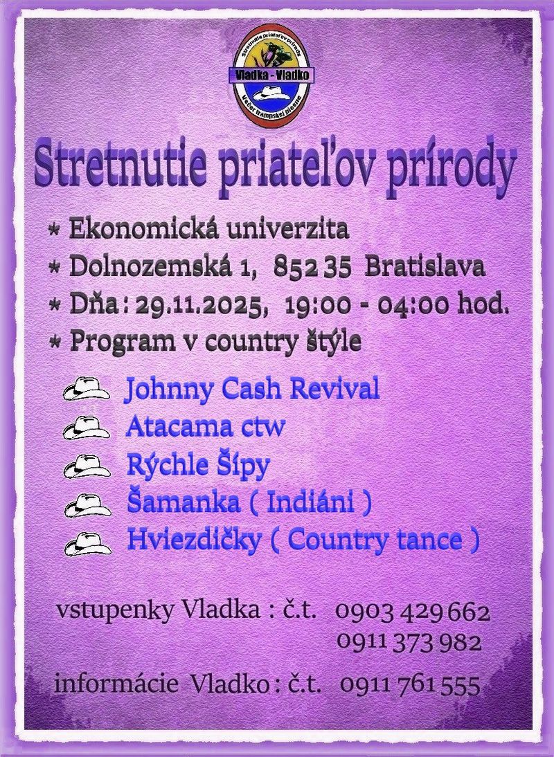 STRETNUTIE PRIATEĽOV PRÍRODY 29.11.2025