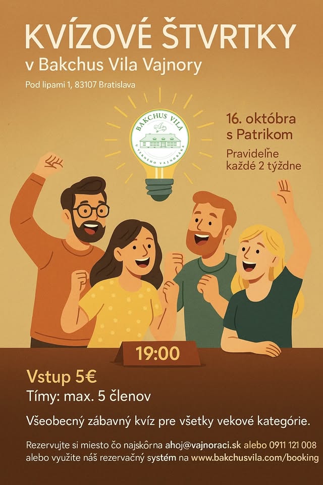 🧠 Kvízové Štvrtky v Bakchuse