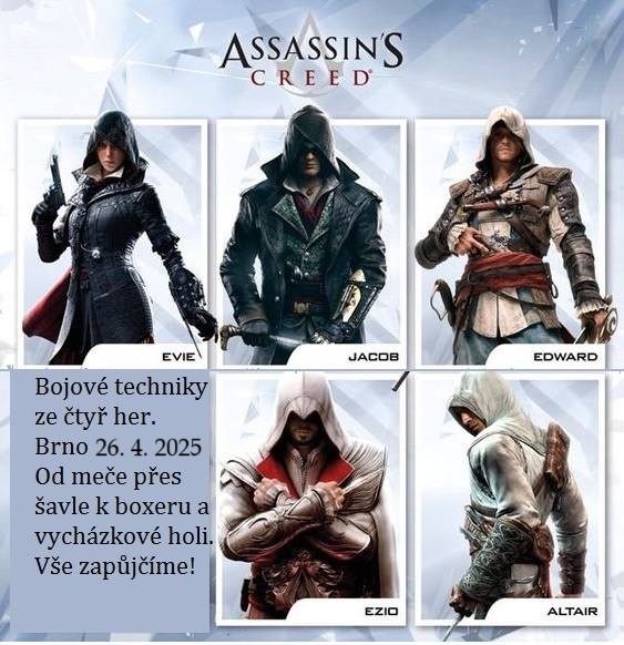 Bojuj jako Assassin, veřejný seminář, šavle, kordy, hůlky a box