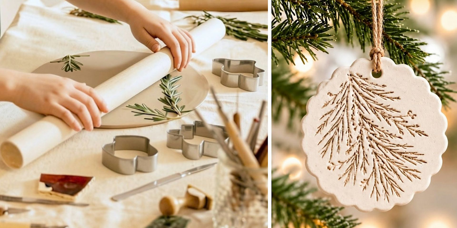 clay for kids: Christmas Ornament Pottery, Ages 3–6