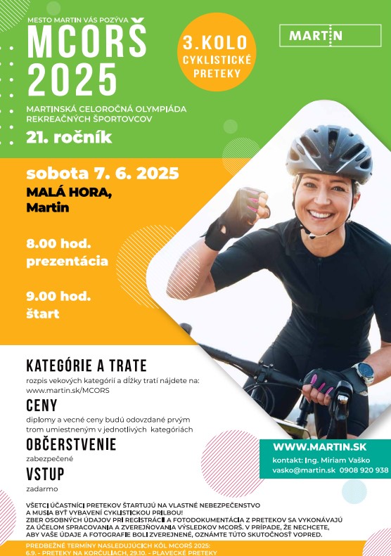 21. ročník MCORŠ 2025 - 3. kolo - cyklistické preteky