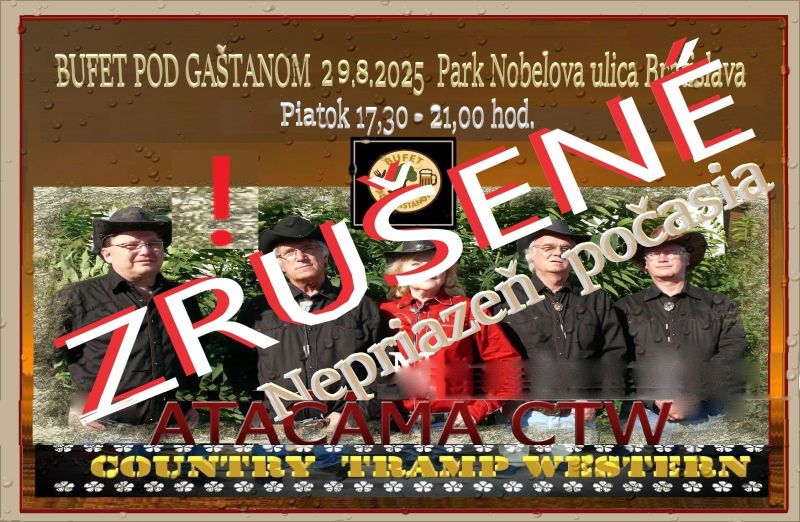 BUFET pod GAŠTANOM  ZRUŠENÉ !!!  29.8.2025