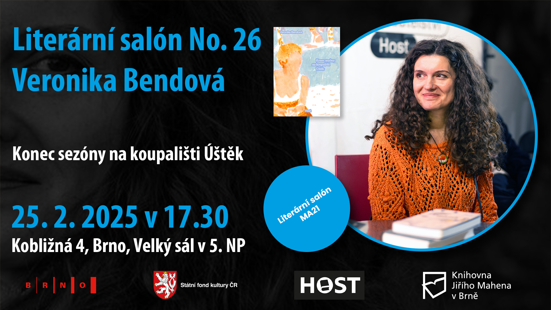 Literární salón No. 26: Veronika Bendová – Konec sezóny na koupališti Úštěk