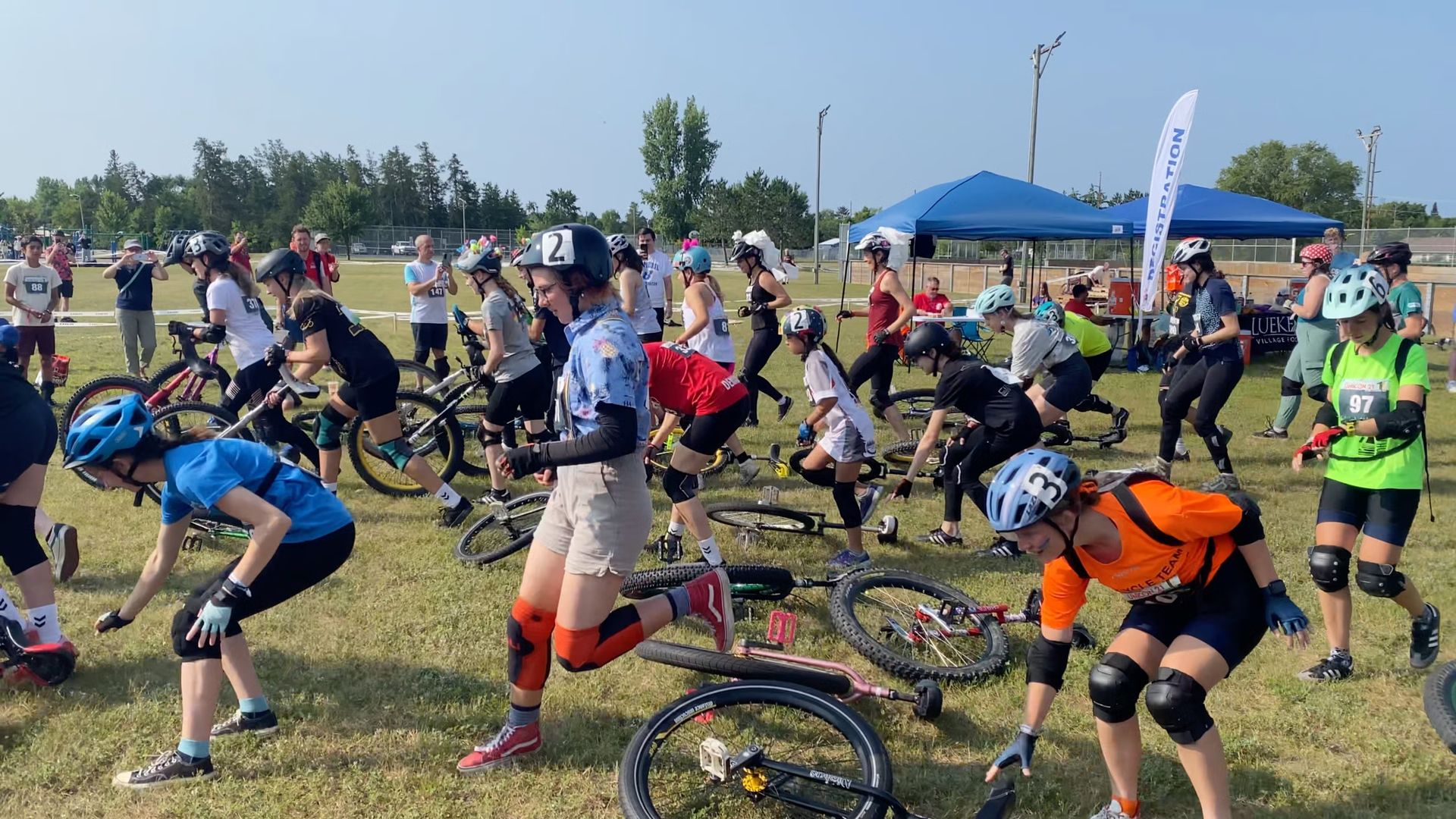 Unicycle Cyclocross race by Cross Crusade #2 Heron Lakes