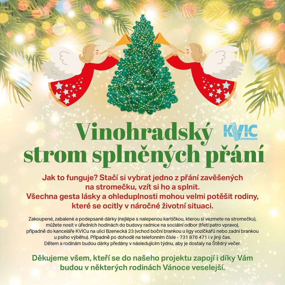 Vinohradský strom splněných přání 2024
