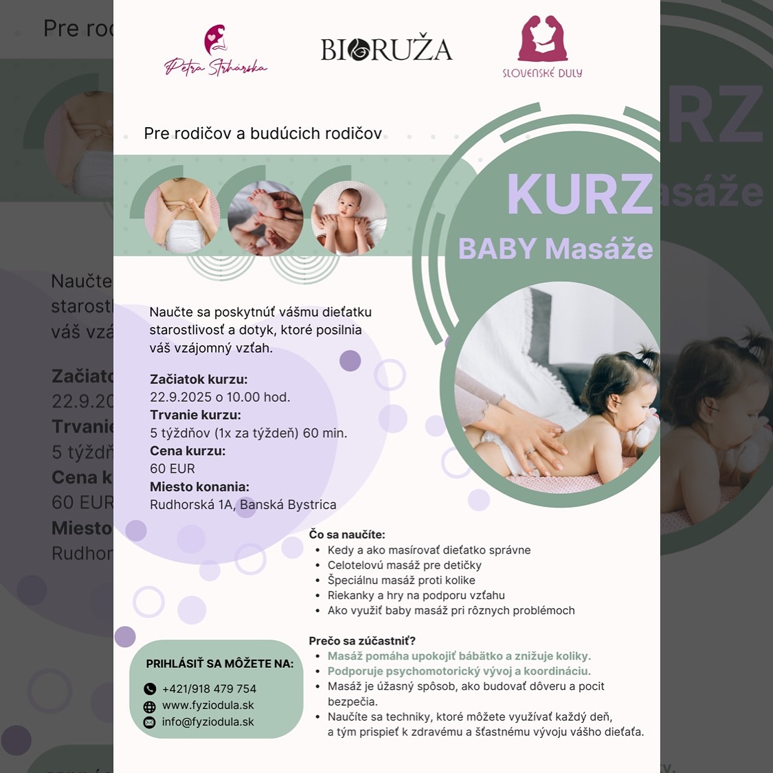 Course Baby Massage 💆🏻oes of 👶🏻