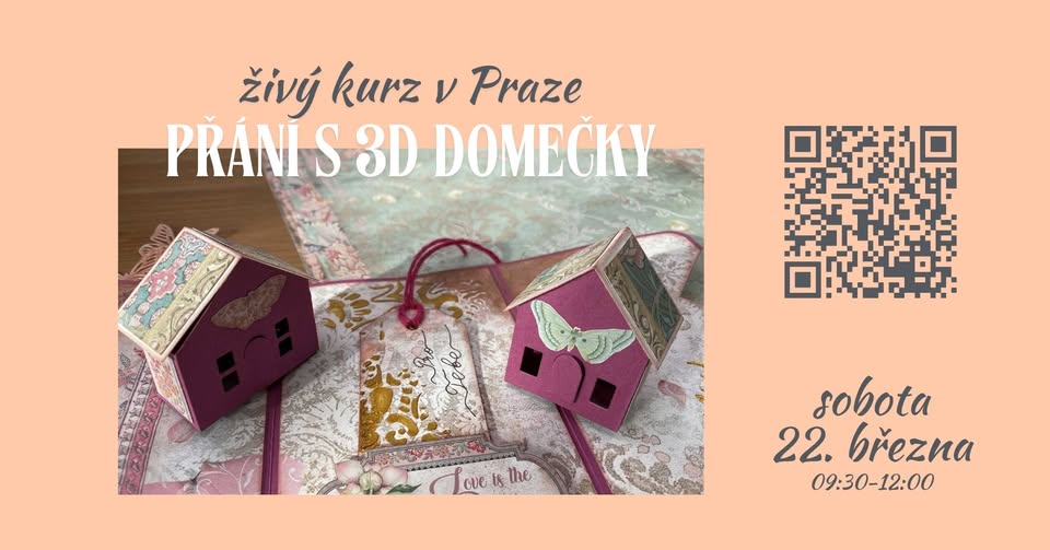 Kurz Přání s 3D domečky