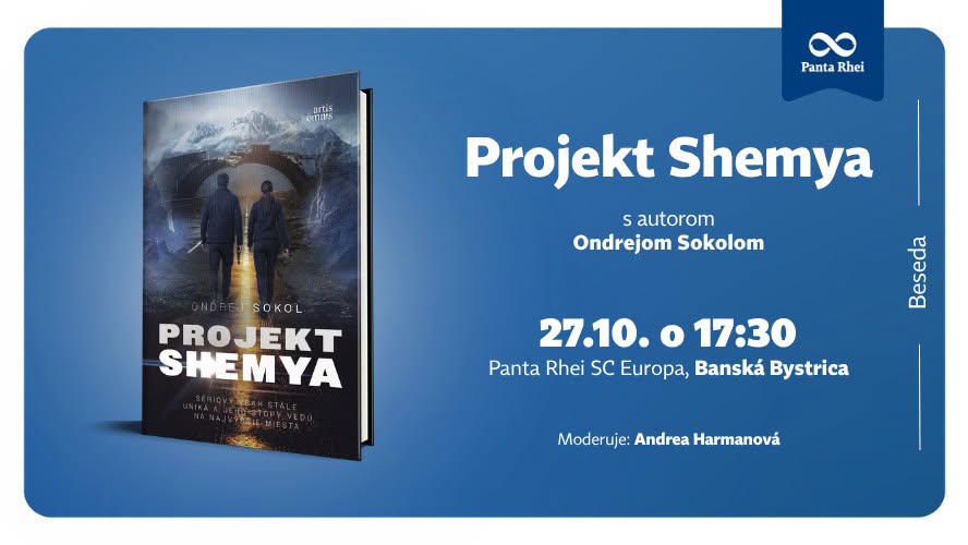 BANSKÁ BYSTRICA: Beseda ku knihe Projekt Shemya s autorom Ondrejom Sokolom 📖