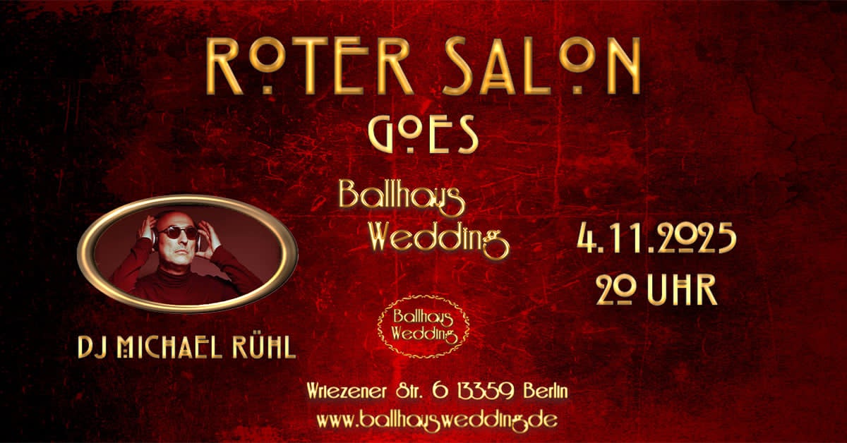 Tangonacht im Ballhaus Wedding Berlin am Dienstag, 04.11.25 ab 20 Uhr (nicht aber im Roten Salon)