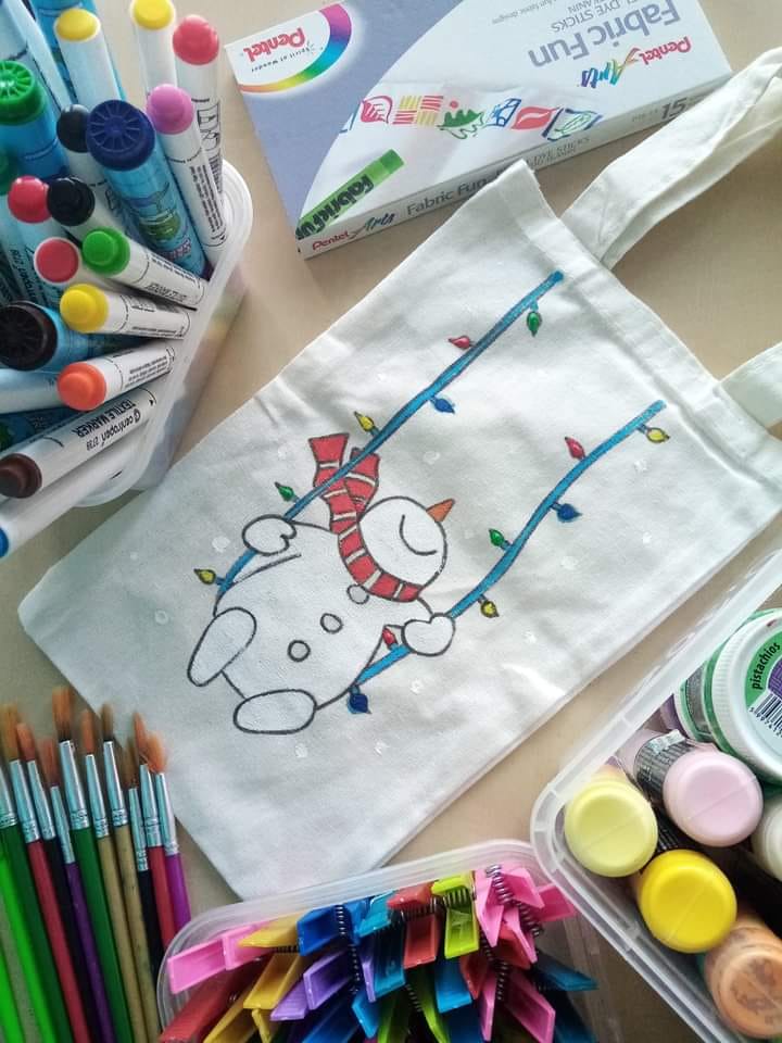 Kurz ~ Maľovanie na textil: mikulášske vrecúško
