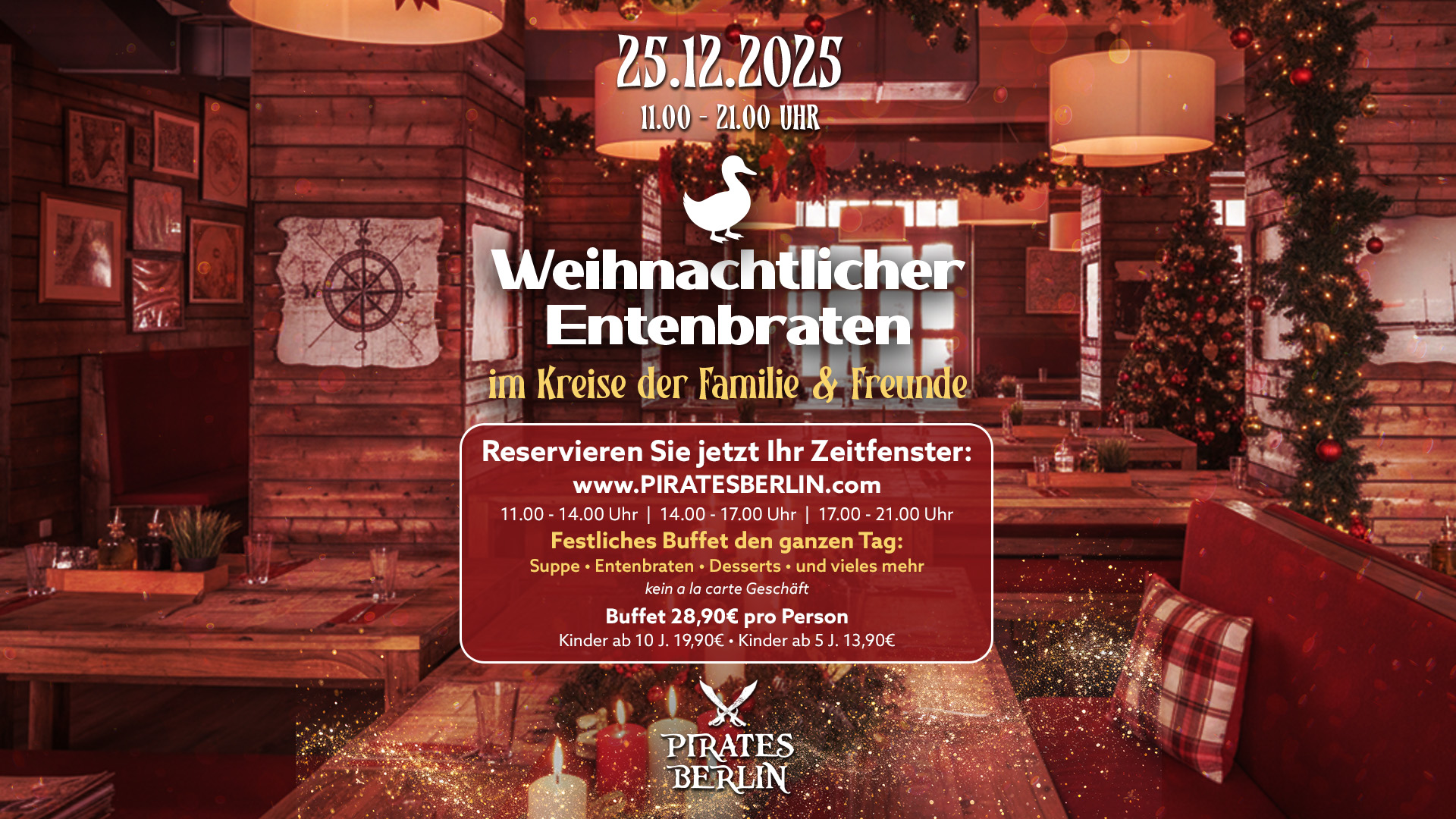 Weihnachtlicher Entenbraten im Pirates Berlin - 25.12.25
