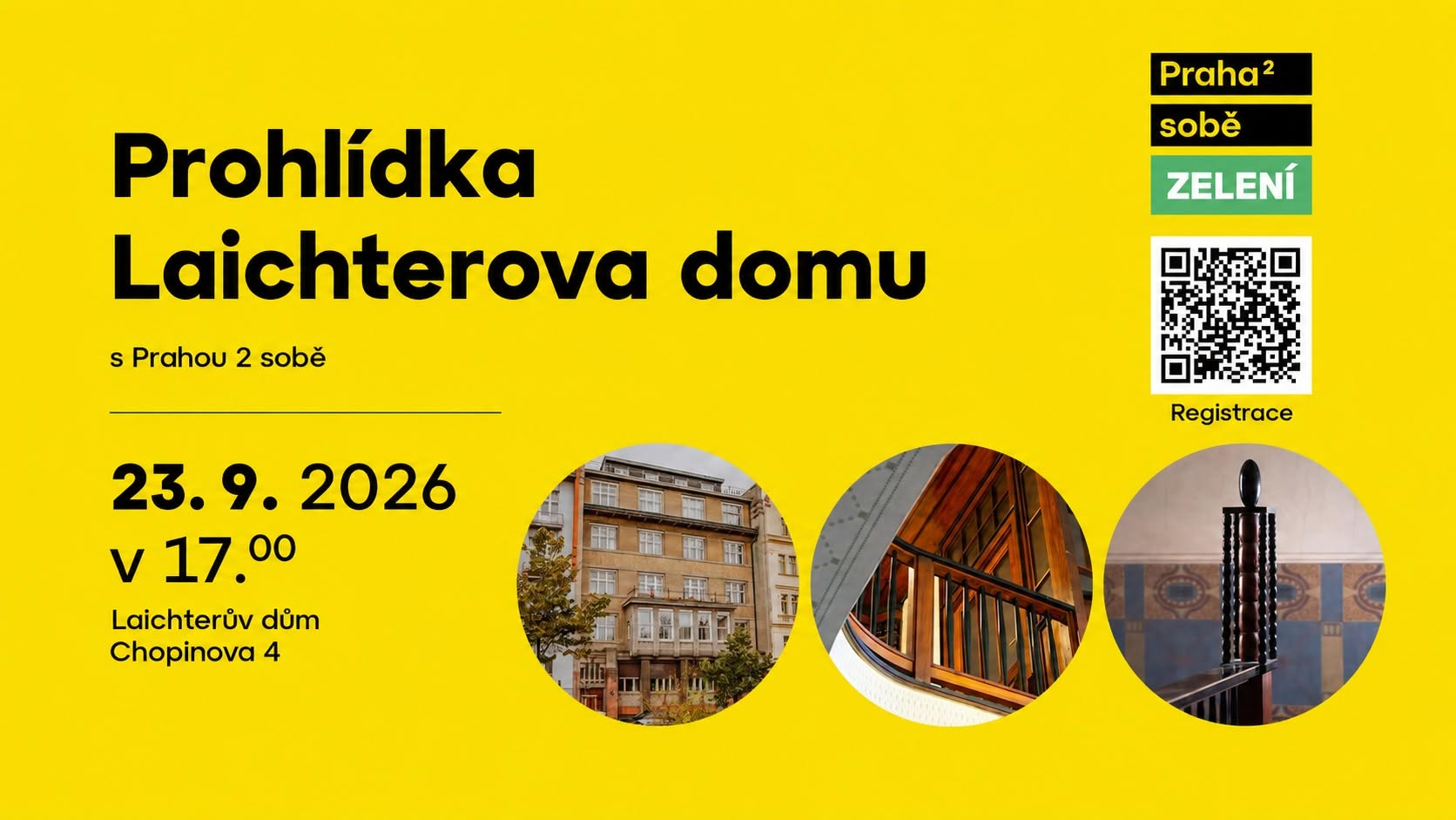 Prohlídka Laichterova domu s Prahou 2 SOBĚ