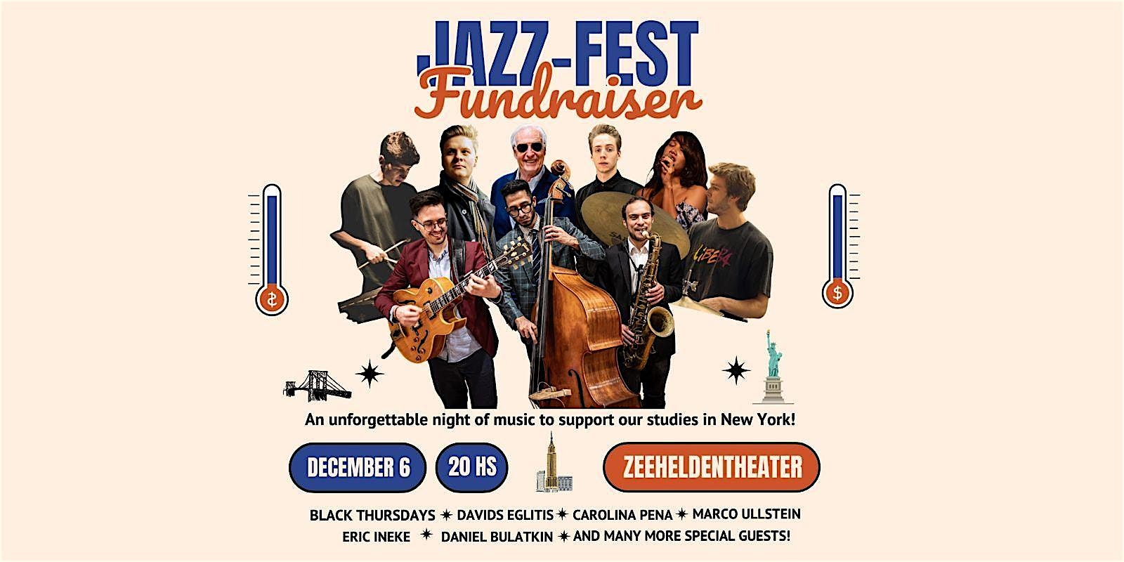 Jazz Fest Fundraiser Den Haag support Pietro and Enrico In NYC