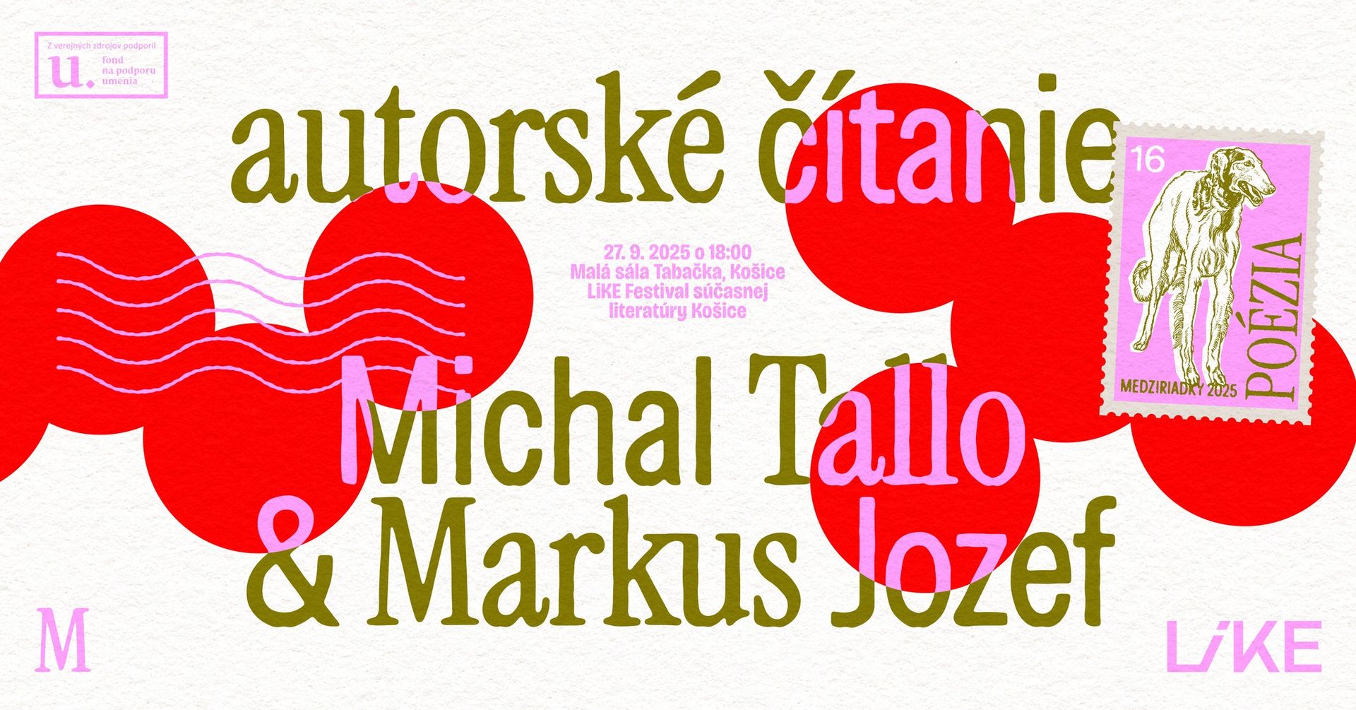 Autorské čítanie Medziriadkov na LiKE - Michal Tallo a Markus Jozef