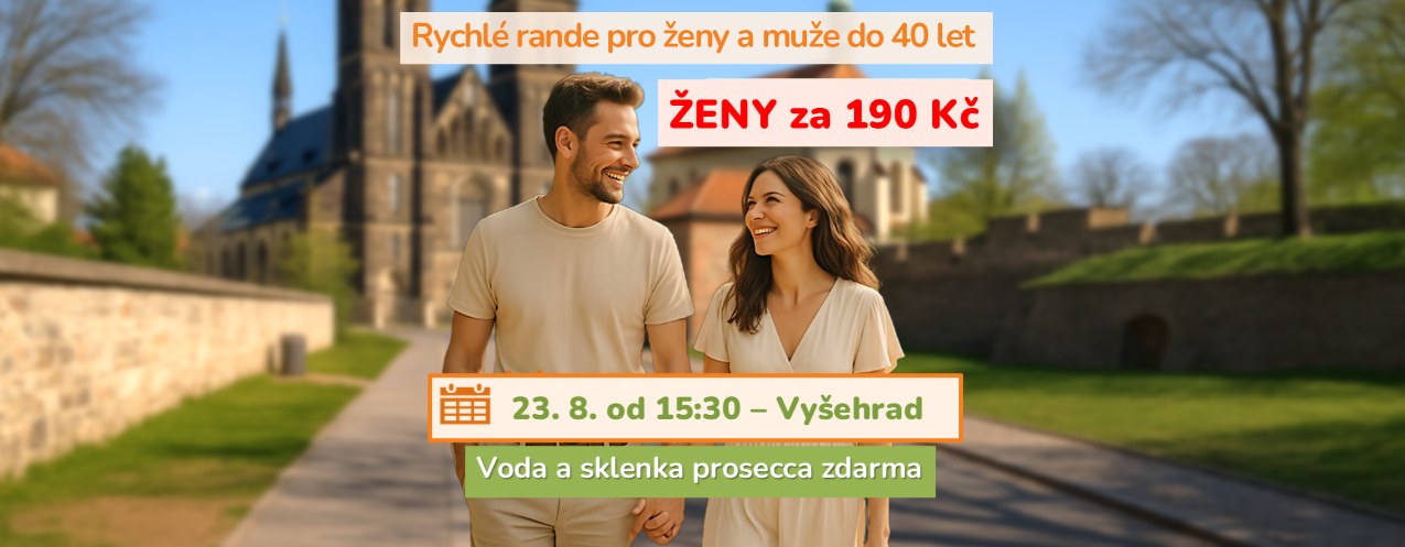 🌞 Letní rychlé rande na Vyšehradě – pro ženy a muže do 40 let