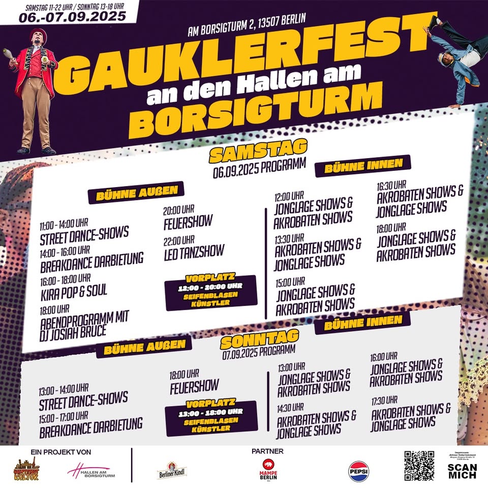 Gauklerfest an den Hallen am Borsigturm