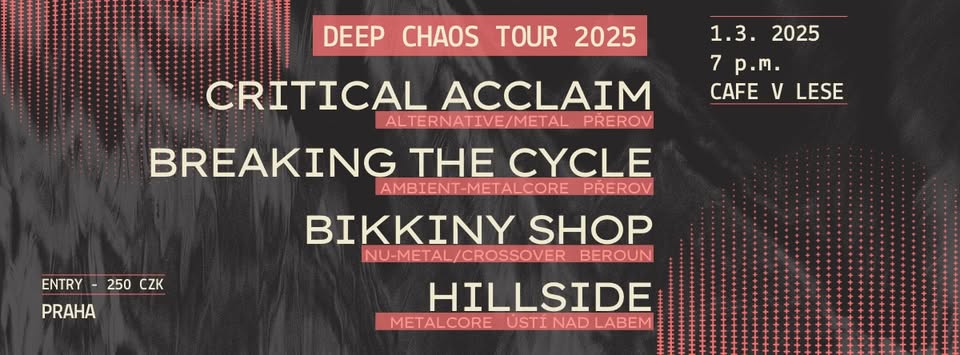 DEEP CHAOS Tour 2025// CRITICAL ACCLAIM, BREAKING THE CYCLE, BIKKINYSHOP, HILLSIDE