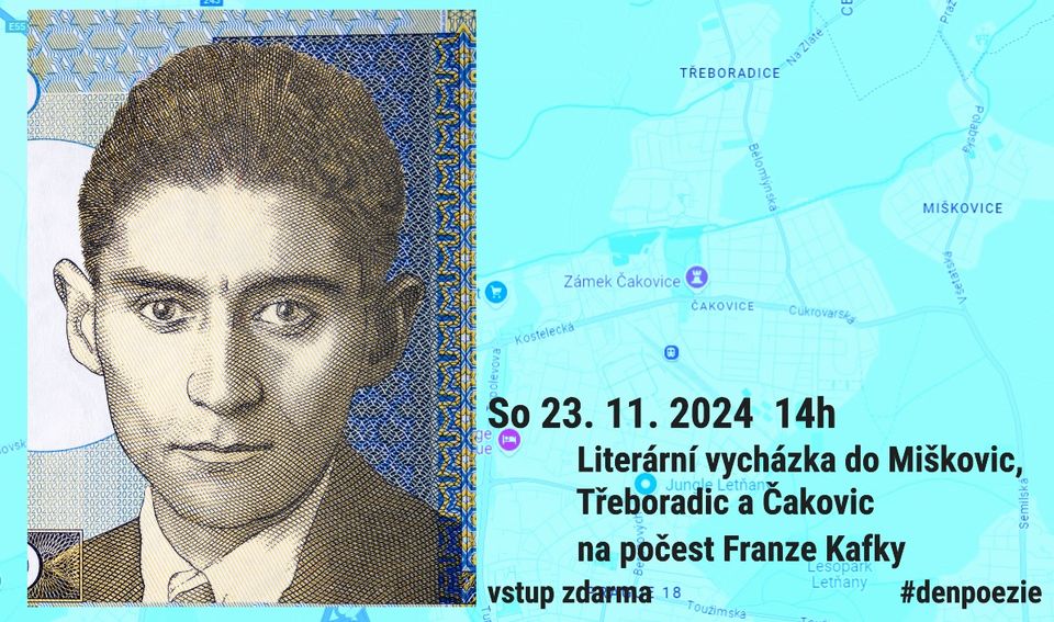 Literární vycházka do Miškovic, Třeboradic a Čakovic na počest Franze Kafky