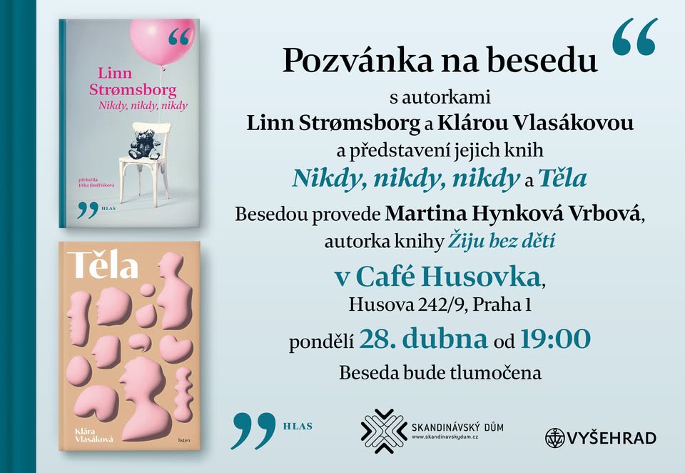 ZRUŠENO: Beseda s autorkami Klárou Vlasákovou a Linn Strømsborg