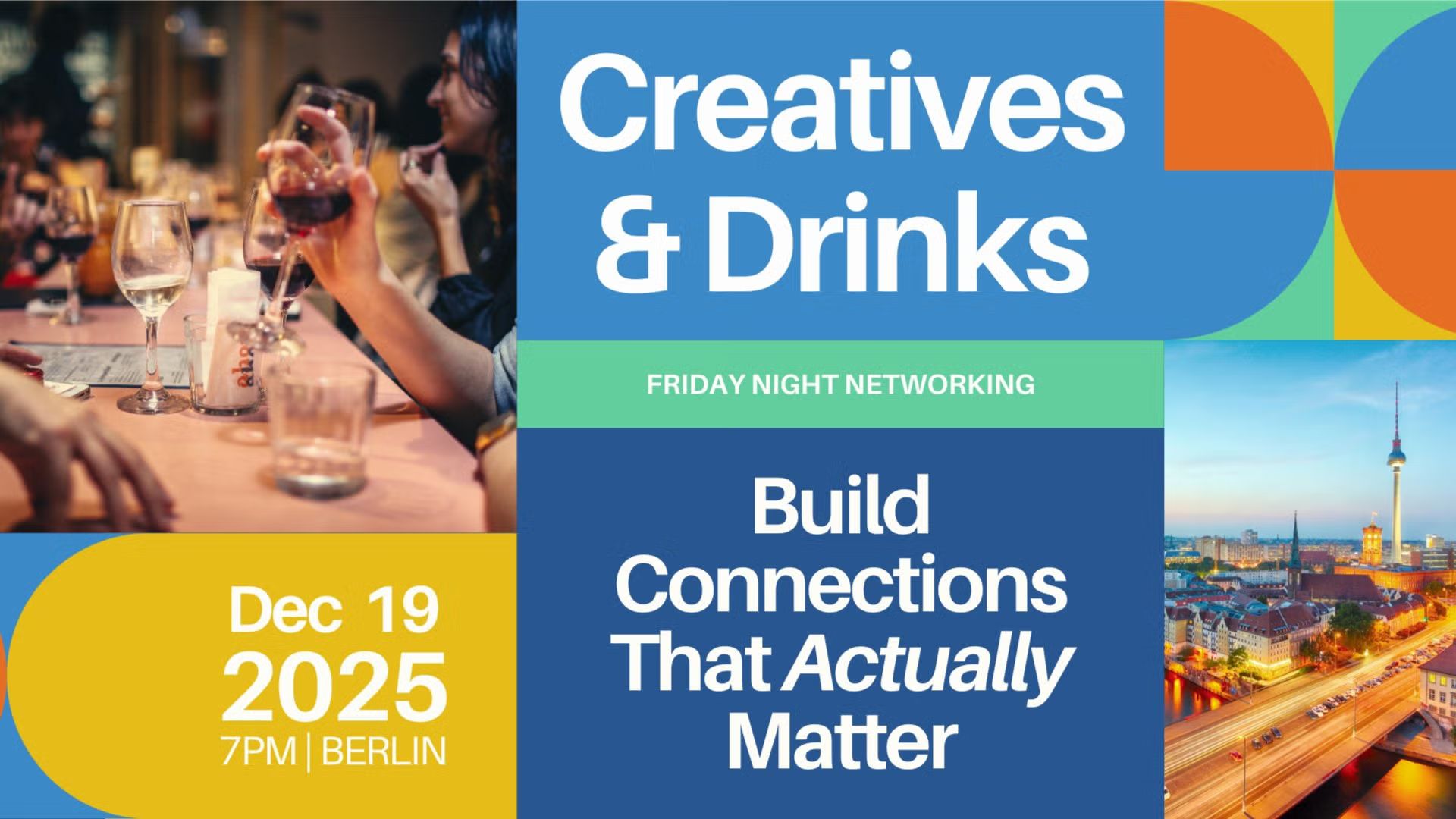 [Register with LUMA!!] Creatives & Drinks: Friday Night Networking