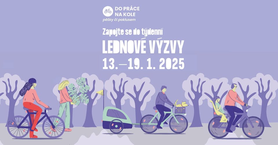 Lednová výzva Do práce na kole, pěšky či poklusem 2025