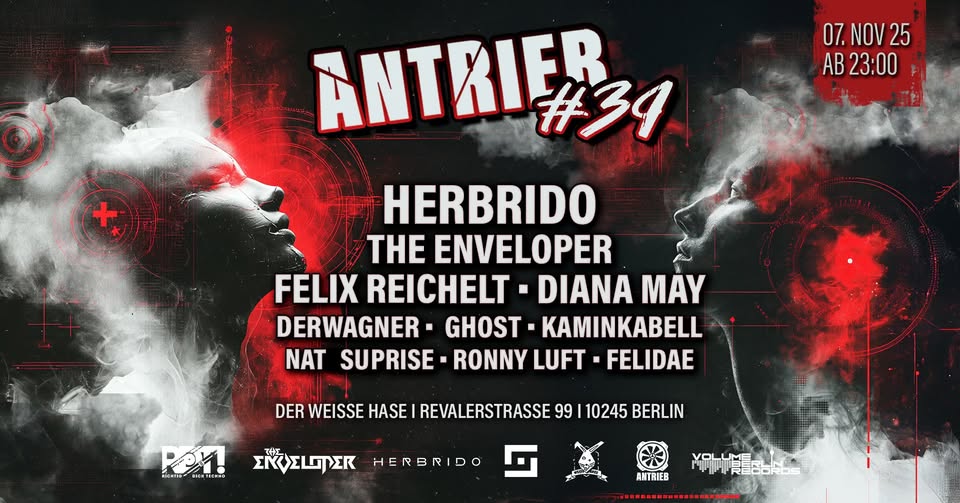 ❖ Antrieb 39 W/ Herbrido & The Enveloper + VBR Residents + Friends ❖
